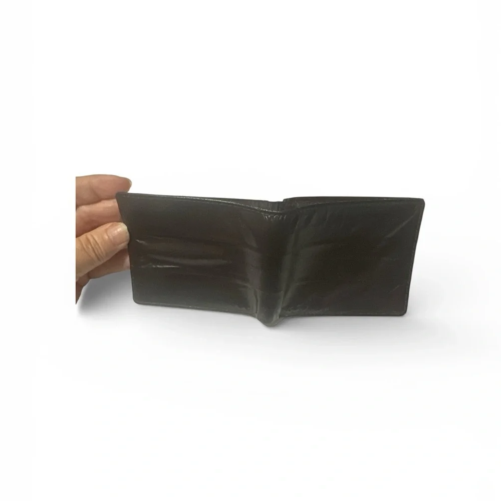 Genuine Eel Skin Vintage Men’s Brown Bi Fold Wallet Luxury Exotic Card Holder